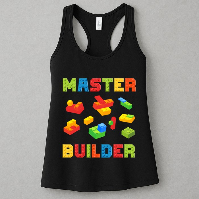 Master Builder Building Blocks Lover Brick Builder Womens Tank Top