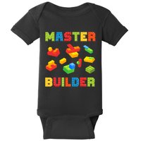 Master Builder Building Blocks Lover Brick Builder Baby Bodysuit