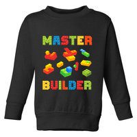 Master Builder Building Blocks Lover Brick Builder Toddler Sweatshirt