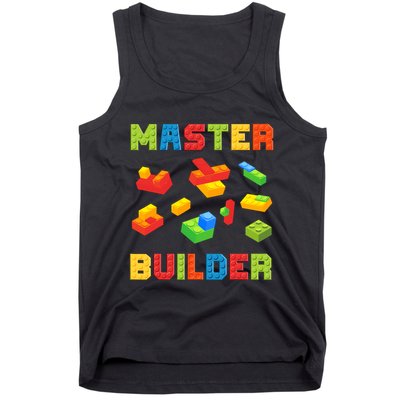 Master Builder Building Blocks Lover Brick Builder Tank Top