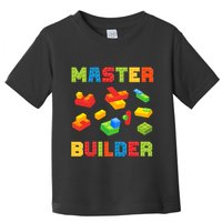 Master Builder Building Blocks Lover Brick Builder Toddler T-Shirt