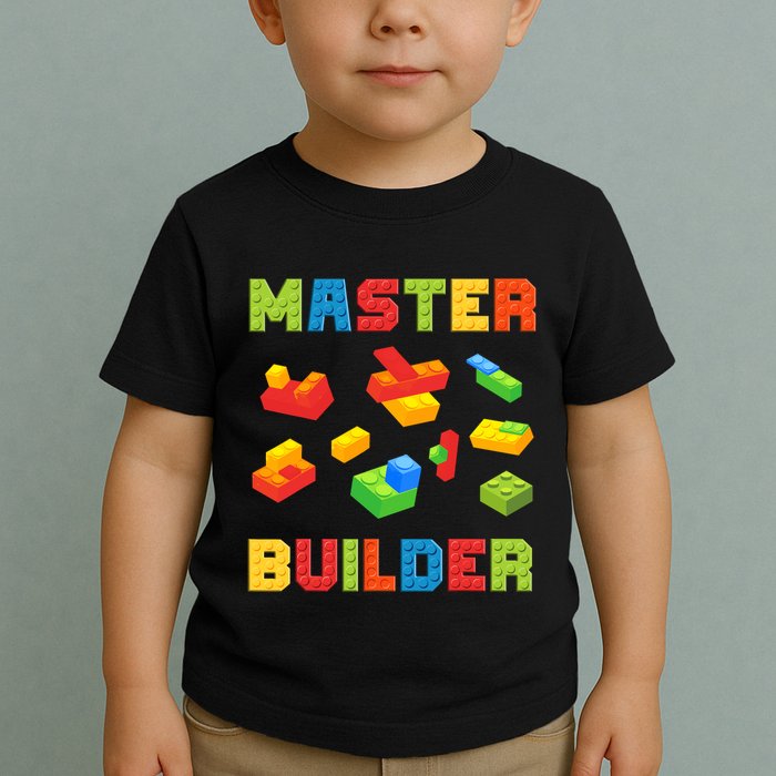 Master Builder Building Blocks Lover Brick Builder Toddler T-Shirt