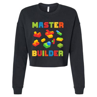 Master Builder Building Blocks Lover Brick Builder Cropped Pullover Crew