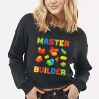 Master Builder Building Blocks Lover Brick Builder Cropped Pullover Crew