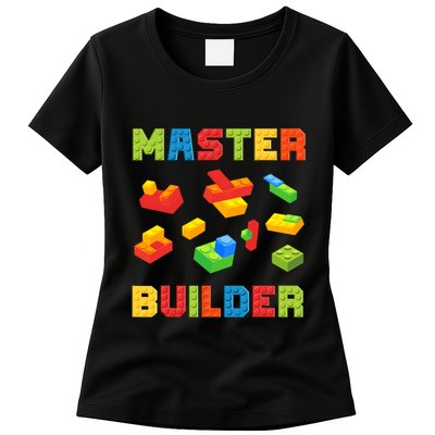 Master Builder Building Blocks Lover Brick Builder Womens T-Shirt