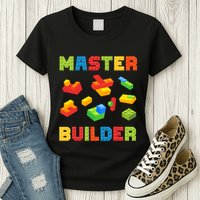 Master Builder Building Blocks Lover Brick Builder Womens T-Shirt