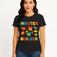 Master Builder Building Blocks Lover Brick Builder Womens T-Shirt