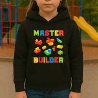 Master Builder Building Blocks Lover Brick Builder Kids Hoodie