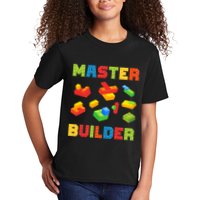 Master Builder Building Blocks Lover Brick Builder Kids T-Shirt