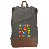 Master Builder Building Blocks Lover Brick Builder Cotton Canvas Backpack