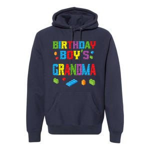 Master Builder Birthday Boy's Grandma Building Bricks Blocks Premium Hoodie