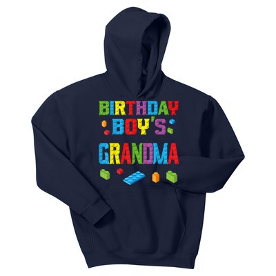 Master Builder Birthday Boy's Grandma Building Bricks Blocks Kids Hoodie