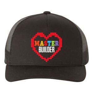 Master Builder Block Brick Building Heart Valentines Day Yupoong Adult 5-Panel Trucker Hat