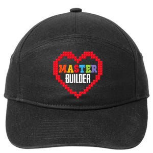 Master Builder Block Brick Building Heart Valentines Day 7-Panel Snapback Hat