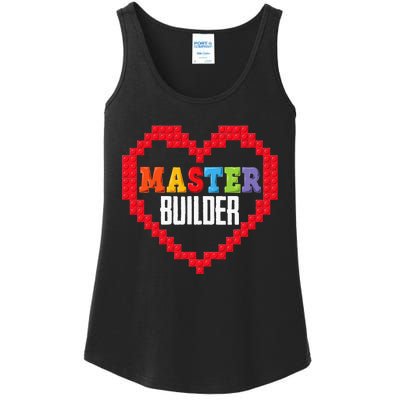 Master Builder Block Brick Building Heart Valentines Day Ladies Essential Tank