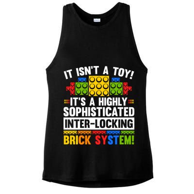 Master Builder Bricks Blocks Play Toys Ladies PosiCharge Tri-Blend Wicking Tank