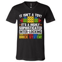 Master Builder Bricks Blocks Play Toys V-Neck T-Shirt