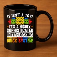 Master Builder Bricks Blocks Play Toys 11oz C Handle Ceramic Mug