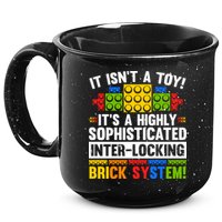 Master Builder Bricks Blocks Play Toys 15oz Campfire Ceramic Mug