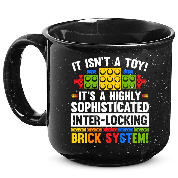 Master Builder Bricks Blocks Play Toys 15oz Campfire Ceramic Mug