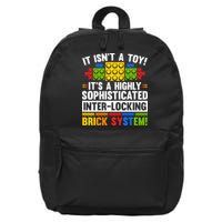 Master Builder Bricks Blocks Play Toys 16 in Basic Backpack