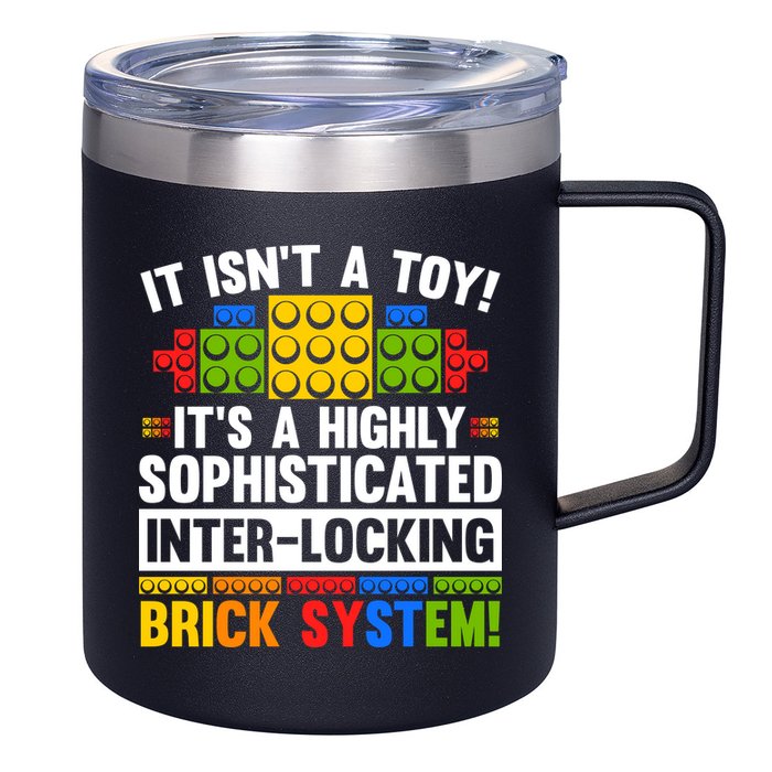 Master Builder Bricks Blocks Play Toys 12oz Stainless Steel Coffee Mug