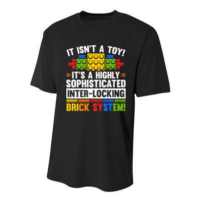 Master Builder Bricks Blocks Play Toys Youth Performance Sprint T-Shirt