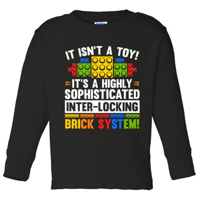 Master Builder Bricks Blocks Play Toys Toddler Long Sleeve Shirt