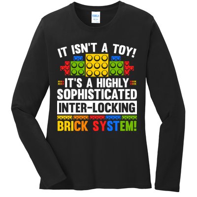 Master Builder Bricks Blocks Play Toys Ladies Long Sleeve Shirt