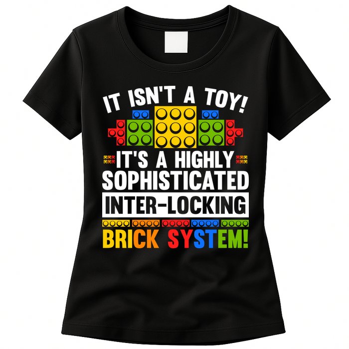 Master Builder Bricks Blocks Play Toys Womens T-Shirt