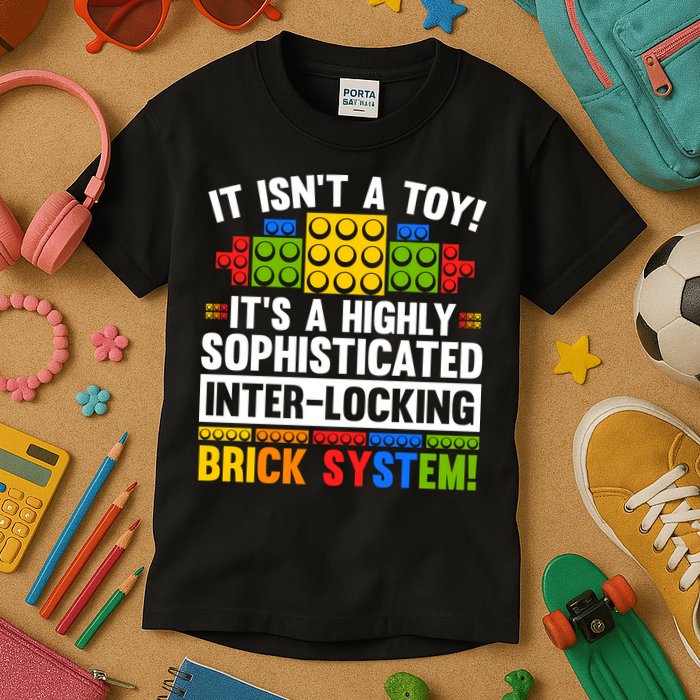 Master Builder Bricks Blocks Play Toys Kids T-Shirt