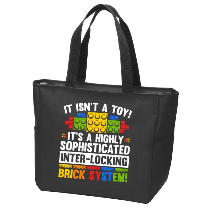 Master Builder Bricks Blocks Play Toys Zip Tote Bag
