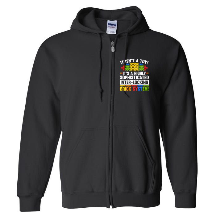 Master Builder Bricks Blocks Play Toys Full Zip Hoodie