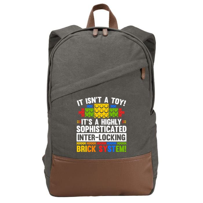 Master Builder Bricks Blocks Play Toys Cotton Canvas Backpack