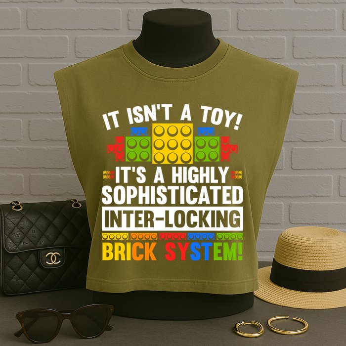 Master Builder Bricks Blocks Play Toys Garment-Dyed Women's Muscle Tee