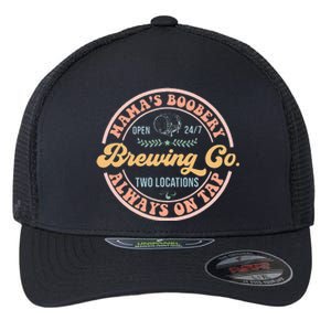 Mamas Boobery Brewing Co New Mom Breastfeeding Funny Flexfit Unipanel Trucker Cap