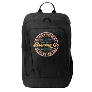 Mamas Boobery Brewing Co New Mom Breastfeeding Funny City Backpack