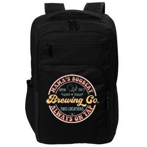 Mamas Boobery Brewing Co New Mom Breastfeeding Funny Impact Tech Backpack