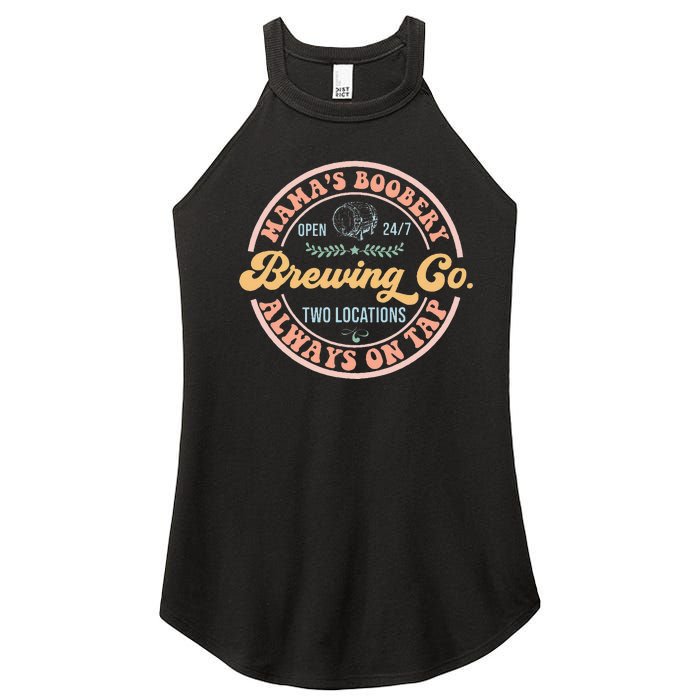 Mamas Boobery Brewing Co New Mom Breastfeeding Funny Women's Perfect Tri Rocker Tank