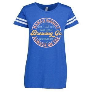 Mamas Boobery Brewing Co New Mom Breastfeeding Funny Enza Ladies Jersey Football T-Shirt