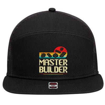 Master Builder Block Building Brick Builder 7 Panel Mesh Trucker Snapback Hat