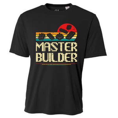 Master Builder Block Building Brick Builder Cooling Performance Crew T-Shirt