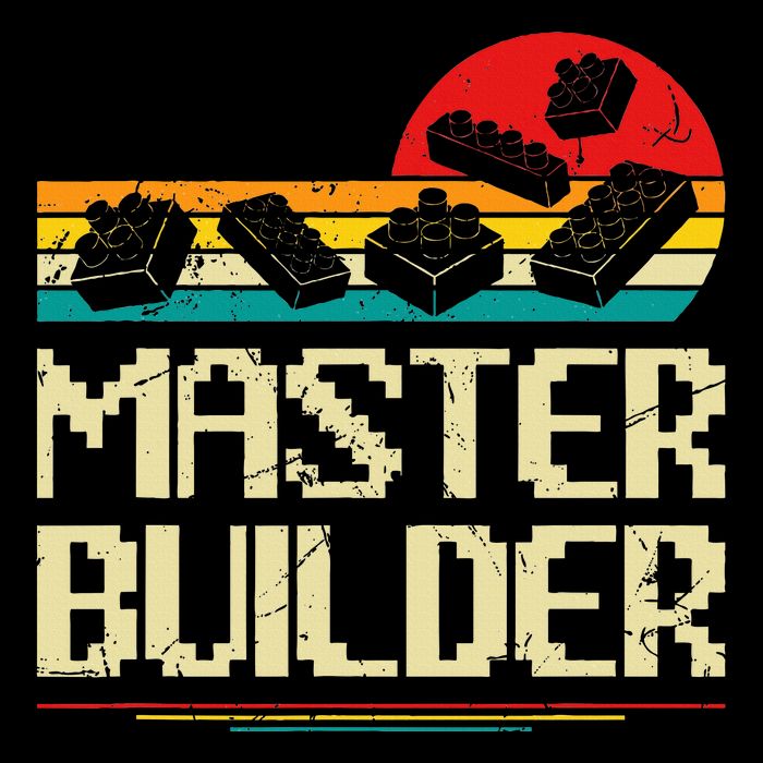 Master Builder Block Building Brick Builder Cooling Performance Crew T-Shirt