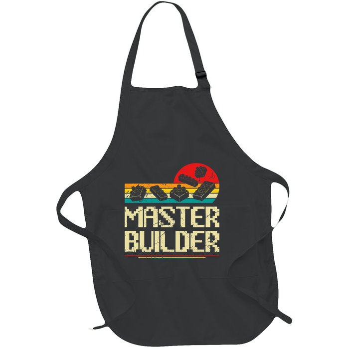 Master Builder Block Building Brick Builder Full-Length Apron With Pockets