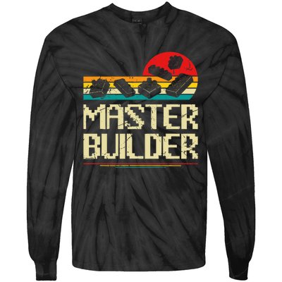 Master Builder Block Building Brick Builder Tie-Dye Long Sleeve Shirt