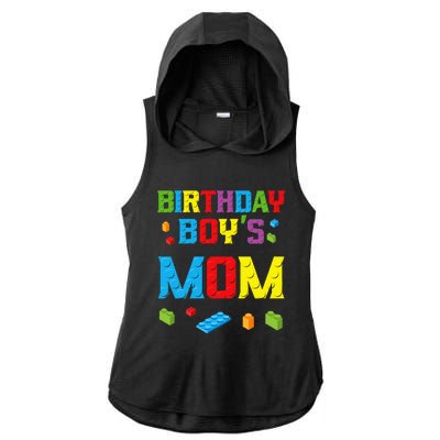 Master Builder Birthday Mom Building Bricks Blocks Ladies PosiCharge Tri-Blend Wicking Draft Hoodie Tank