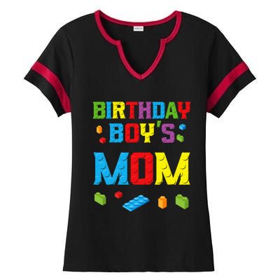 Master Builder Birthday Mom Building Bricks Blocks Ladies Halftime Notch Neck Tee