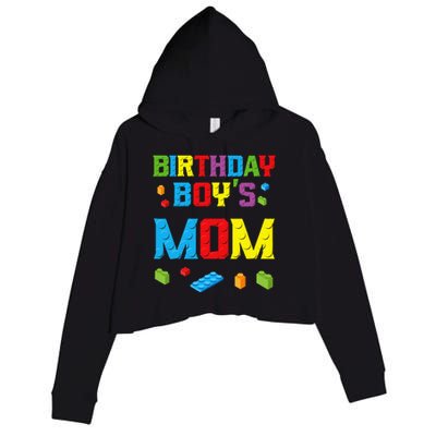 Master Builder Birthday Mom Building Bricks Blocks Crop Fleece Hoodie