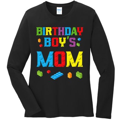 Master Builder Birthday Mom Building Bricks Blocks Ladies Long Sleeve Shirt