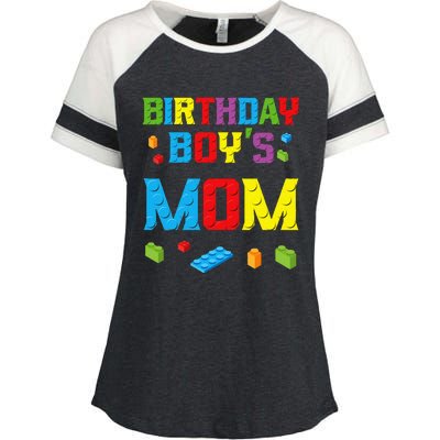 Master Builder Birthday Mom Building Bricks Blocks Enza Ladies Jersey Colorblock Tee